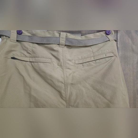 L.L. BEAN Khaki No Fly Zone Convertible TAIP Off Hiking UPF 50+. Size Large - Picture 6 of 11